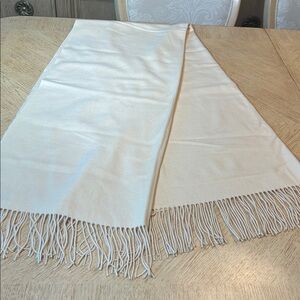 100% Soft Cream Cashmere Scarf  NWT
